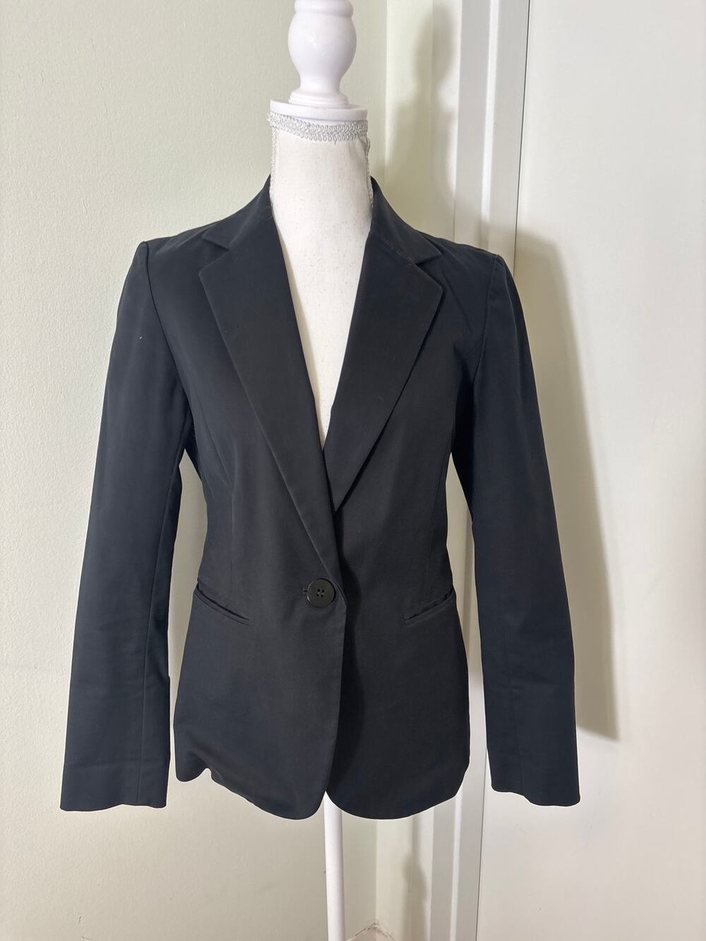 Lafayette 148 Black Long Sleeve Fitted Blazer Sz S